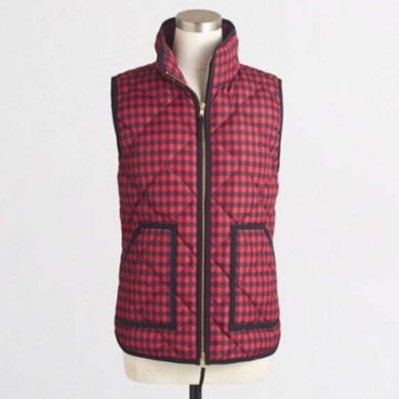 HP 1/18 J. CREW Buffalo Check Plaid Down Vest - Picture 2 of 8